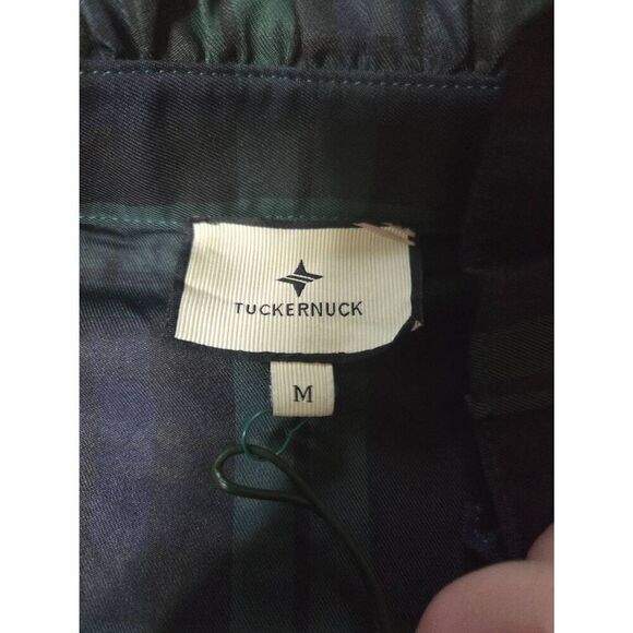 NWT Tuckernuck Blackwatch Plaid Ruffle Reagan Button Down Size Medium - Picture 3 of 5